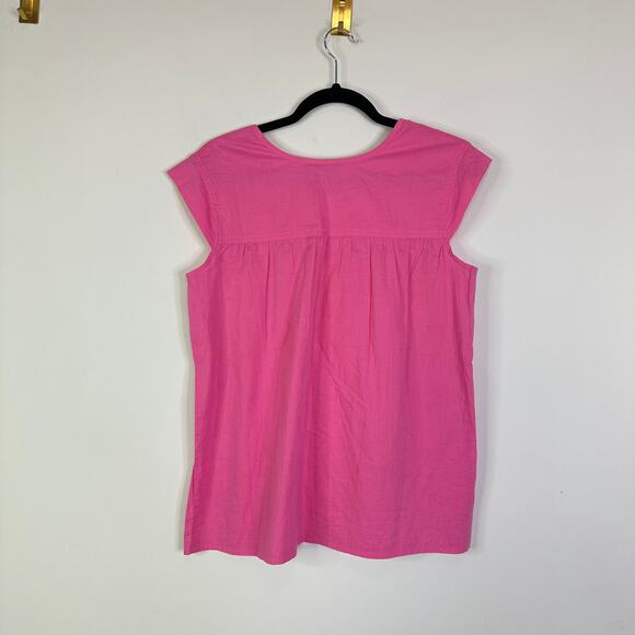Madison Matthew’s Embroidered Pink & Orange Short Sleeve Blouse Women’s size XS - Picture 4 of 6